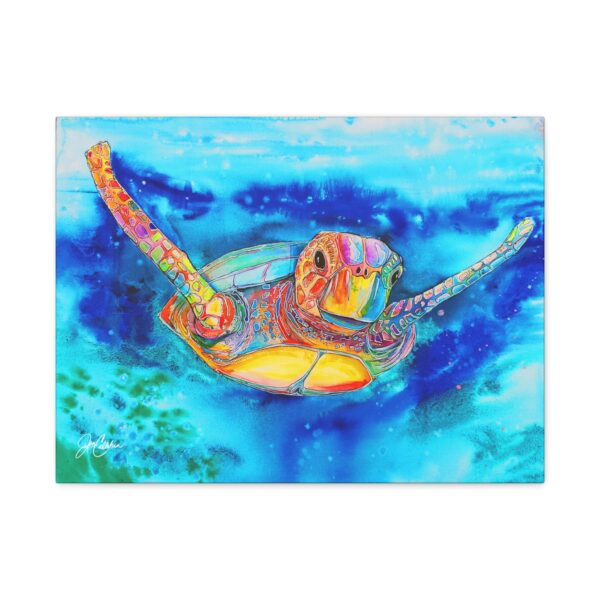 Jen Callahan Art | “Curious Turtle” Canvas Print, Gallery Wrapped