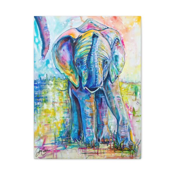 Jen Callahan Art | “Baby Elephant” Canvas Print, Gallery Wrapped
