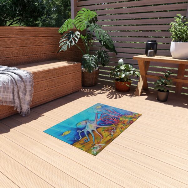 Jen Callahan Artist Mat | “Octopus Becoming the Reef" Quick-Dry Outdoor Rug