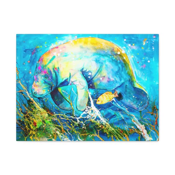 Jen Callahan Art | First Manatee Canvas Print Gallery Wrapped Ready to Hang