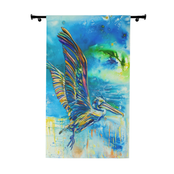 NEW💥Window Curtain Panels made with Jen Callahan's Painting "Milton Pelican"