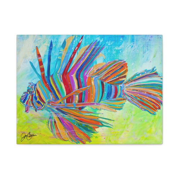 Jen Callahan Art | Lionfish Profile Original Painting Reproduction Canvas Print Ready to Hang