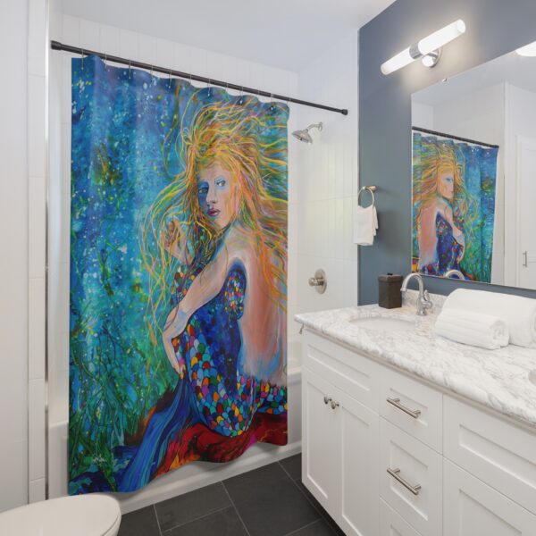 Shower Curtains “Mermaid Depth” by Jen Callahan