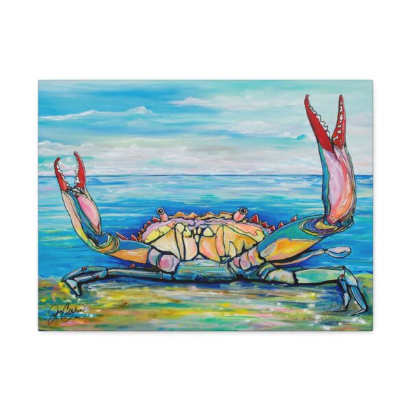Jen Callahan Art | “Blue Crab” Maryland Crab Canvas Print, Gallery Wrapped