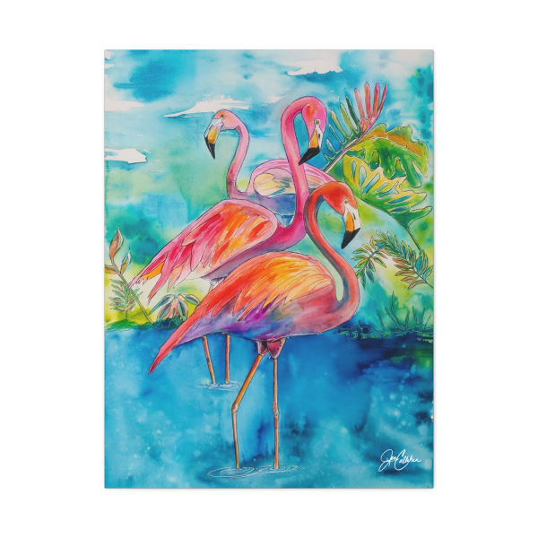 Jen Callahan© | “Flamingo Time” Original Painting | Canvas Print | Gallery Wrapped & Ready to Hang