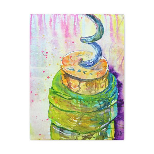 "Pop a Top" Wine painting painted by Jen Callahan Printed on Canvas Ready to Hang