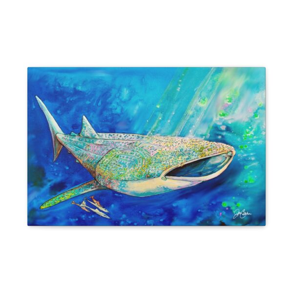 Jen Callahan Art | “Whale Shark” Canvas Print Colorful Wall Art