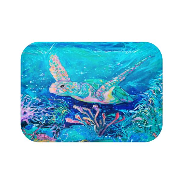 *NEW 2023  Bathroom SOFT Out of Shower Bath Mat with anti-slip Back "Ocean Layers" by Jen Callahan WOW so CUTE!