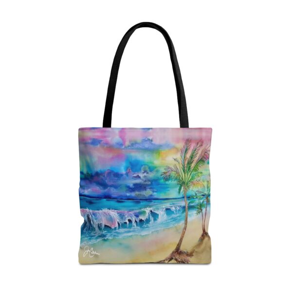 “Tropical Wave Paradise” Large 18” Artist Tote Bag by Jen Callahan (Free Shipping)