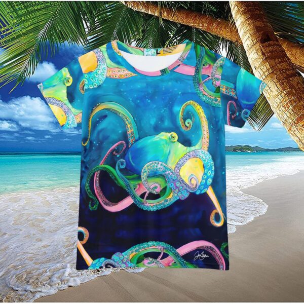 Octopus T Shirt "LEGS" made from Jen Callahan’s paintings into a Short Sleeve Shirt marine biology gift octopus gift octopus drawing diver shirt octopus