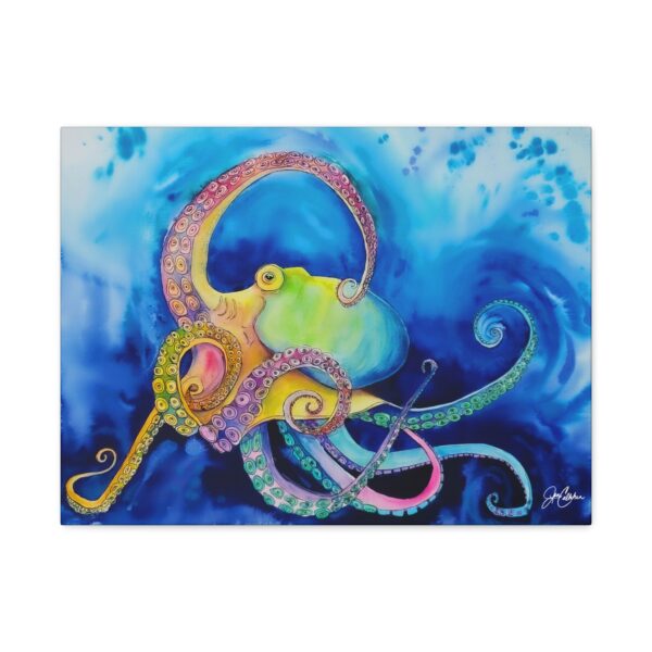 Jen Callahan Art | Octopus 'Hand Up' Matte Stretched Canvas — Beach House Wall Art