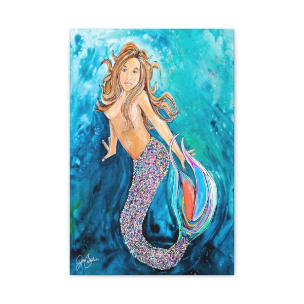 Jen Callahan Art | “Georgina Mermaid” Canvas Print, Ready to Hang