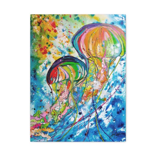 "Jelly Trio 1" Jellyfish Canvas Print — Jen Callahan Art, Gallery-Wrapped Matte Canvas