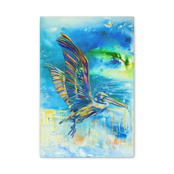 Jen Callahan Art | “Milton Pelican” Canvas Print, Gallery Wrapped