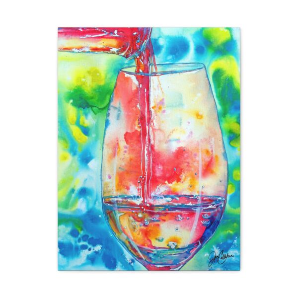 Jen Callahan Art | Wine painting "Party Started" Painted by Jen Callahan Printed on Canvas