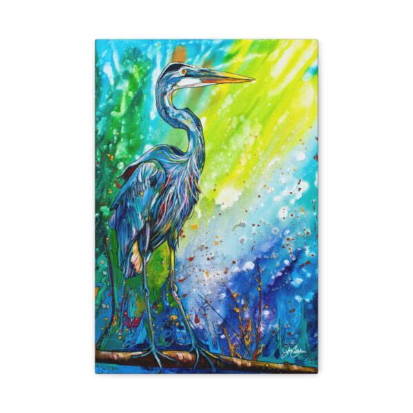 Jen Callahan Art | Blue Heron Painting print canvas Painted by Jen Callahan “Heron Sunrise”  and Printed on Canvas and Gallery Wrapped and Ready to Hang "Heron Sunrise" ✨