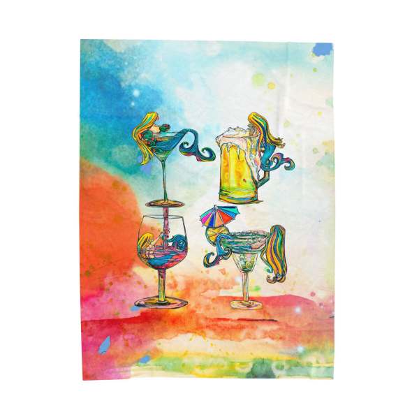 Throw Blanket Drunk Mermaids Jen Callahan Painting Funny Mermaid Design