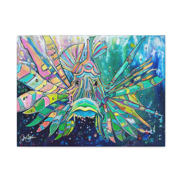 Jen Callahan Art | “LIPS” Lionfish Canvas Print, Gallery Wrapped