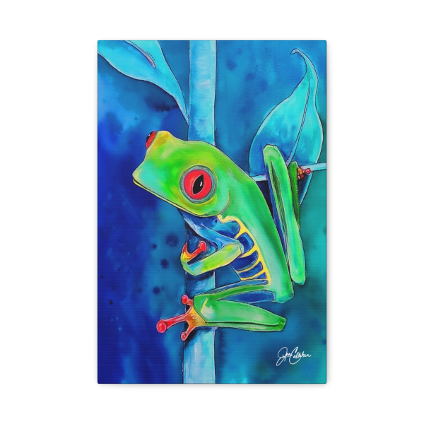 Red-Eyed Tree Frog Canvas Print — Jen Callahan Art (Matte Stretched)