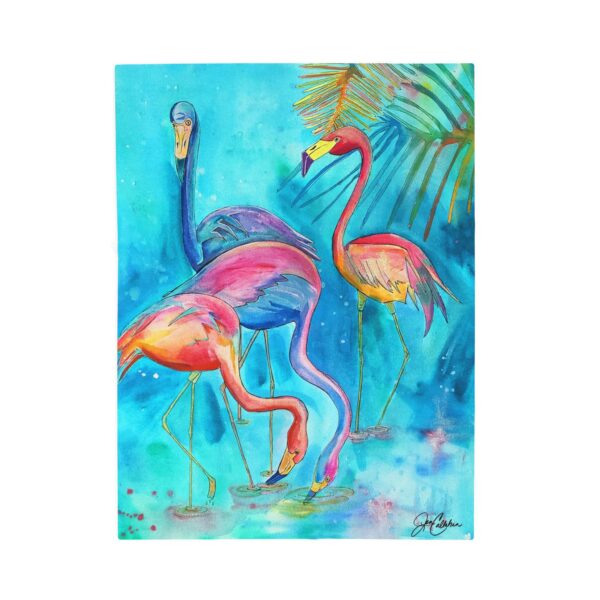 Flamingo Blanket ornithologist a zoologist Gift studies birds bird watcher twin 60"x 80"/or throw blanket size Velveteen "Flamingo Four"