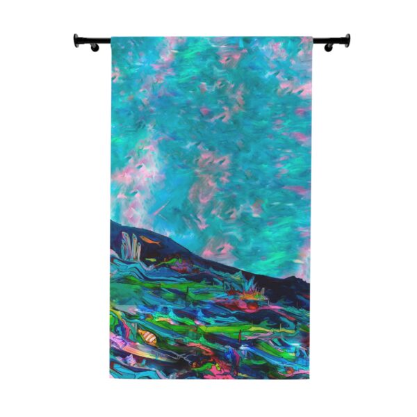 NEW💥Window Curtain Panels made with Jen Callahan's Painting "Belize Turtle Right side panel"