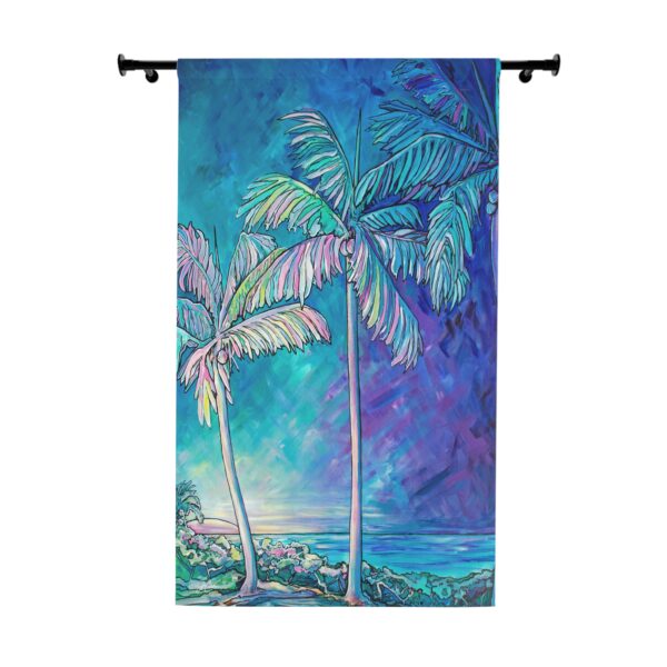 NEW💥Window Curtain Panels made with Jen Callahan's Painting "Key West Palm Trees"