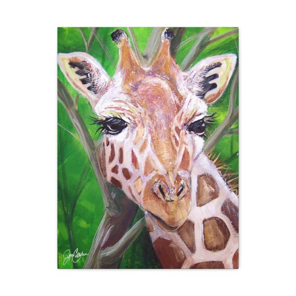 Jen Callahan Art | "Giraffe Head" Giraffe Painting Reproduction Canvas for Kids Room