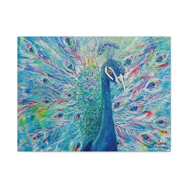 Peacock Pride Canvas Print — Matte Stretched Ready-to-Hang