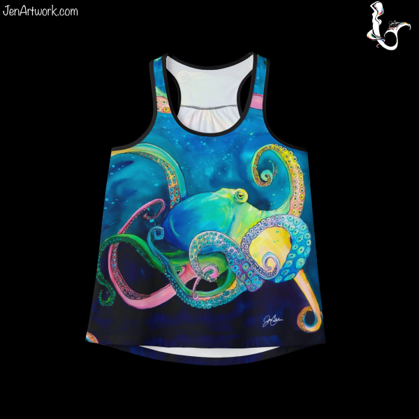 Octopus "LEGS" TANK a Painting by Jen Callahan "NEW" Women's Cut Tank Top