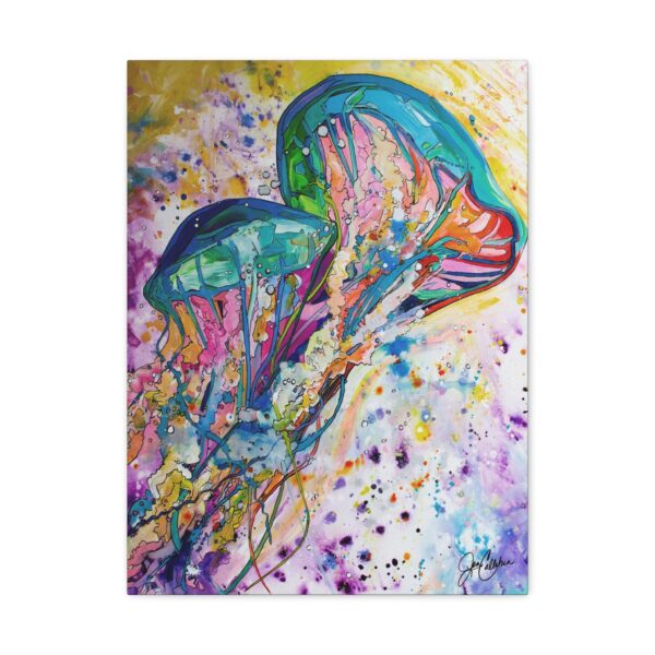"Jelly Trio 2" Jellyfish Canvas Print — Jen Callahan Art, Gallery-Wrapped Matte Canvas
