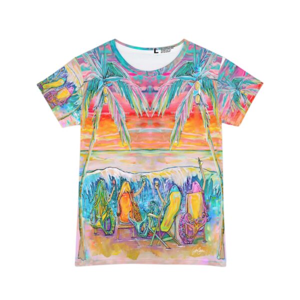 “Drunk Mermaids on Vacation” OLIVE, SALTY, ROSE & TIPSY made from Jen Callahan’s paintings into a Short Sleeve Shirt